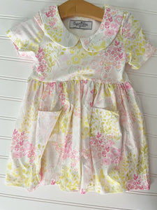 Muted Floral Twirl Dress
