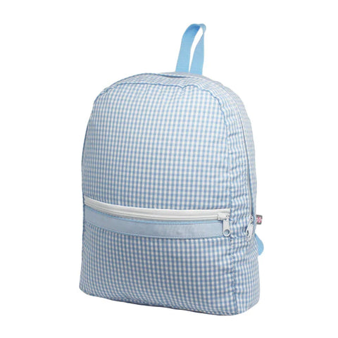 Blue Gingham Backpack-