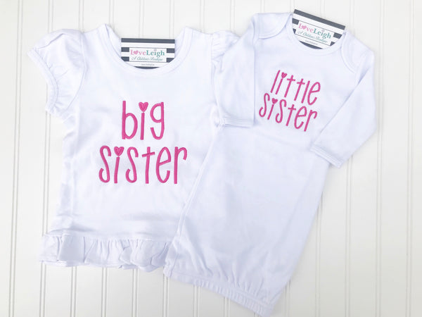 Big Sister or Little Sister Gown/ Tee