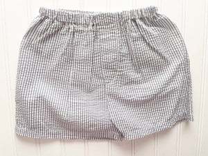 Shorts- Gray Seersucker